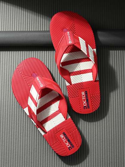 DOCTOR FEEL SOFT Men
                        Striped Thong Flip-Flops