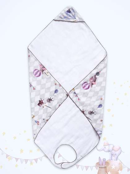 cocoon care Infants
                    Bamboo Muslin 3-in-1 Baby Hooded Towel