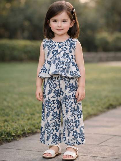 FOREVER FRIDAY Girls
                    Printed Top with Palazzos