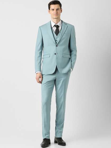 Peter England Elite
                        Notched Lapel Slim Fit 3 Piece Suits