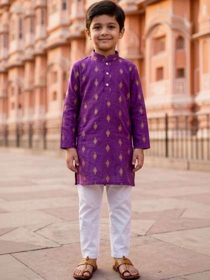 NEW GEN Boys Ethnic
                      Motifs Printed Regular Kurta with Trousers