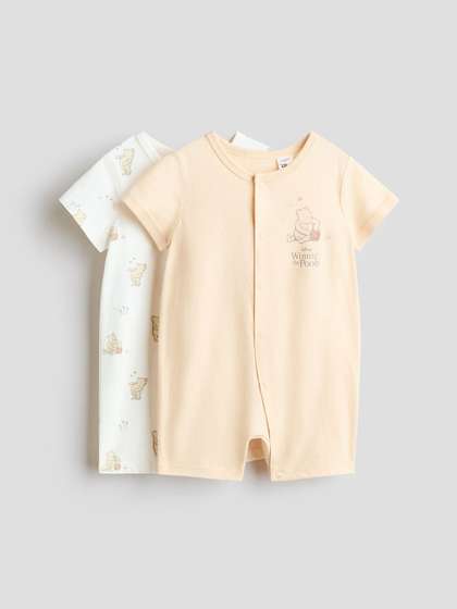 H&M 2-Pack Printed
                    Cotton Rompers