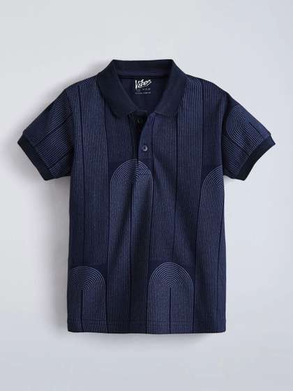 Hopscotch Boys Printed
                    Polo Collar T-shirt