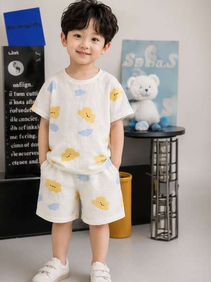 YK Boys Printed T-shirt
                    with Shorts