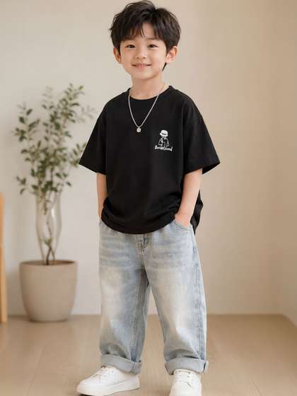 YK Boys Printed
                      T-shirt
