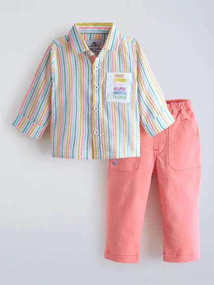 Hopscotch Boys Striped
                    Shirt with Trousers