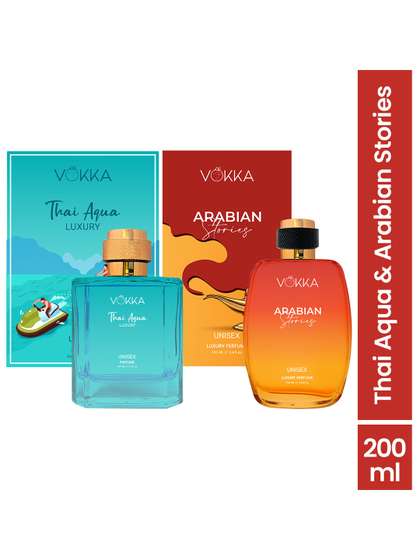 VOKKA Set Of 2
                          Thai Aqua & Arabian Stories Long-Lasting
                          Perfumes - 100 ml Each
