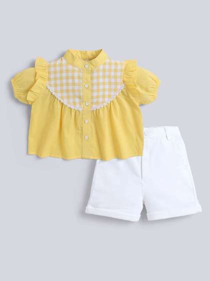 Hopscotch Girls Checked
                    Top with Shorts
