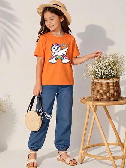DOODLEBERRY Girls
                    Printed T-shirt