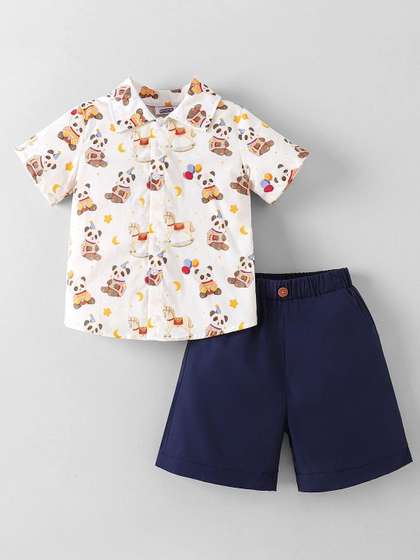 Hopscotch Boys Printed
                      Shirt with Shorts