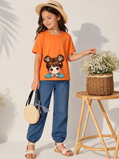 DOODLEBERRY Girls
                    Printed T-shirt