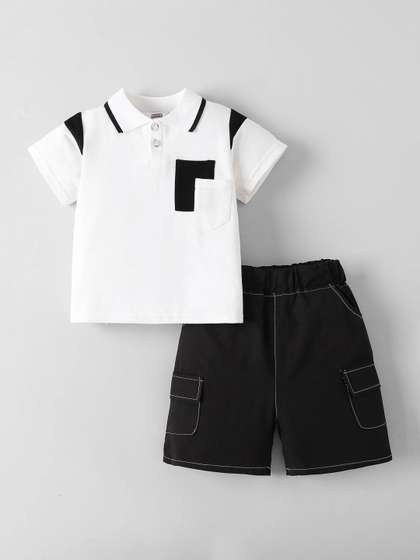 Hopscotch Boys
                      Colourblocked T-shirt with Shorts