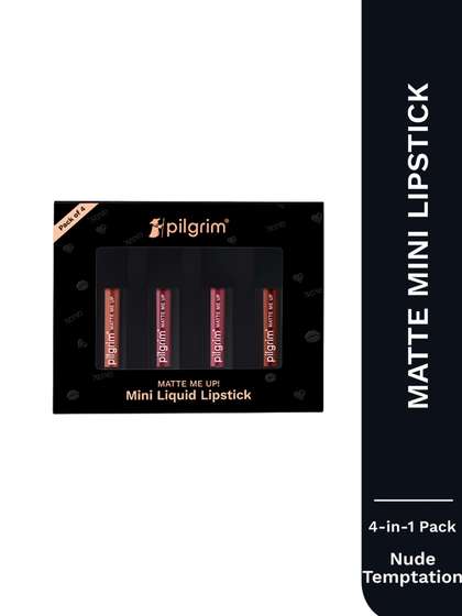 Pilgrim Set Of 4 Matte
                    Me Up Mini Liquid Lipstick - 1 ml Each - Nude
                    Temptation