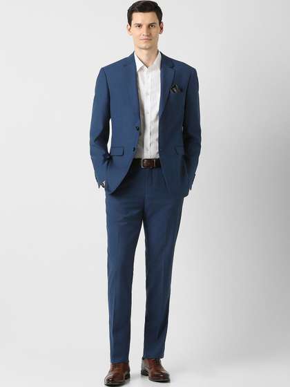 Peter England Elite
                        Notched Lapel Slim Fit 2 Piece Blazer and
                        Trousers Suits