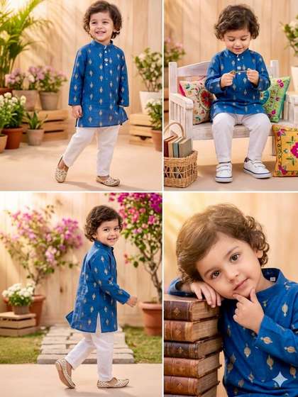 NEW GEN Boys Ethnic
                    Motifs Printed Regular Kurta with Trousers