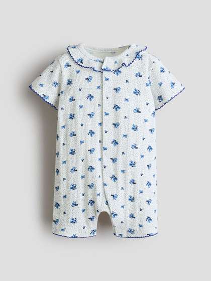 H&M Floral-Print
                      Cotton Rompers