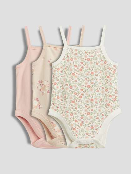 Juniors by Babyshop Pack
                    Of 3 Printed Cotton Square Neck Bodysuit