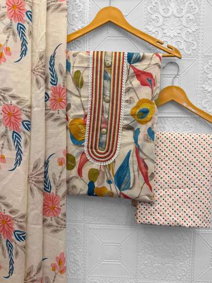 FashionsEye Printed
                        Pure Cotton Unstitched Dress Material
