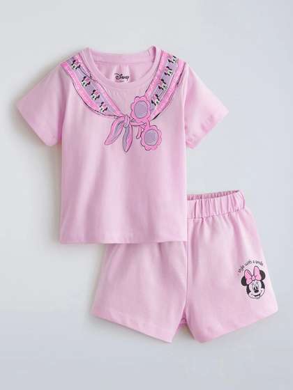 Hopscotch Girls Printed
                    T-shirt with Shorts