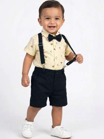 Hopscotch Boys Printed
                    Shirt with Shorts