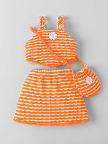 Hopscotch Girls
                      Striped Top with Skirt