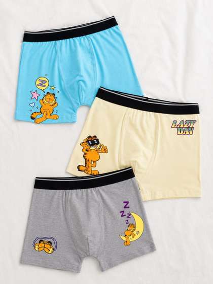Button Bear Boys Pack of
                    3 Cotton Printed Trunks
