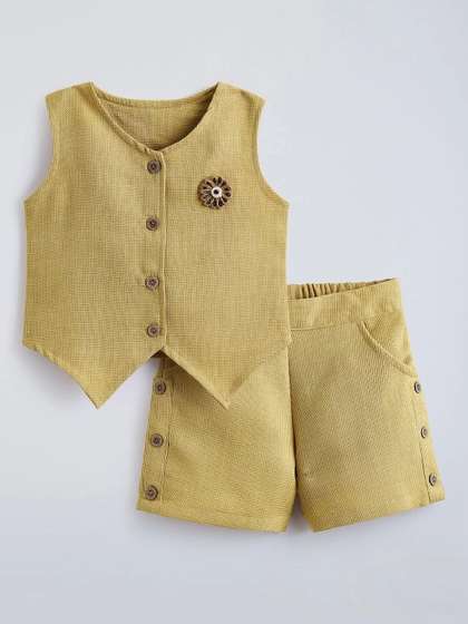 Hopscotch Girls Oranic
                    Cotton Tunic With Shorts