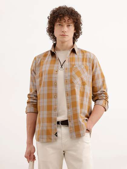 WROGN Tartan Checked
                        Pure Cotton Casual Shirt