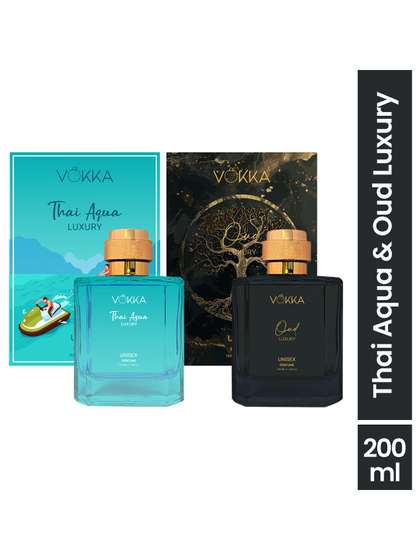 VOKKA Set Of 2 Thai
                        Aqua & Oud Luxury Long-Lasting Perfumes -
                        100 ml Each