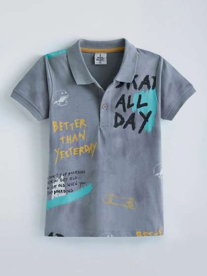 Hopscotch Boys
                      Typography Printed T-shirt