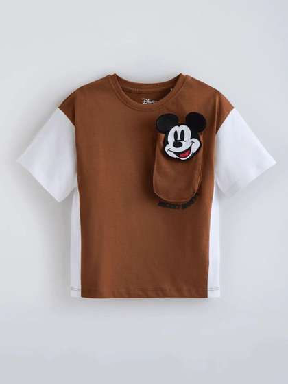 Hopscotch Boys Printed
                    Drop-Shoulder Sleeves T-shirt
