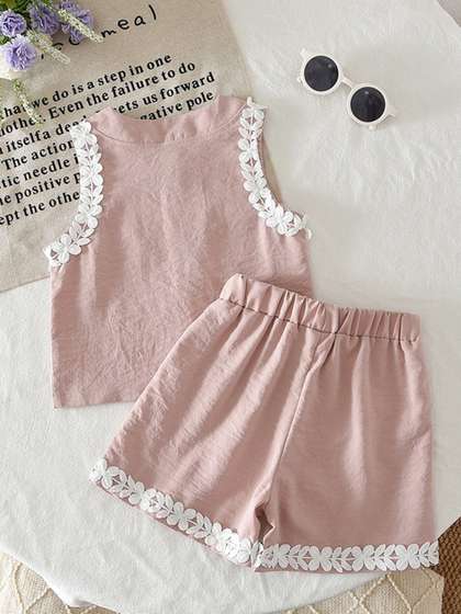 INCLUD Girls Embellished
                    Top with Shorts