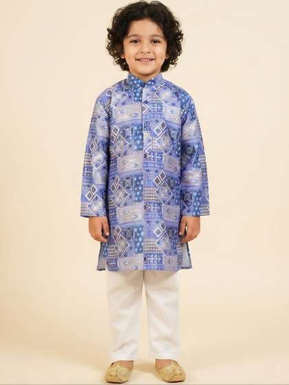 Aj DEZInES Boys Ethnic
                    Motifs Printed Regular Kurta with Pyjamas