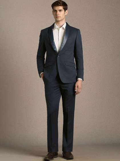 Louis Philippe
                          Shawl Collar Slim Fit 2 Piece Blazer And
                          Trousers Suits
