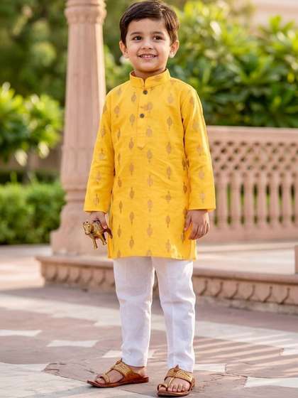NEW GEN Boys Ethnic
                      Motifs Printed Regular Kurta with Pyjamas