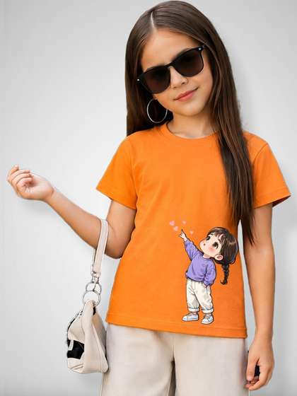 DOODLEBERRY Girls
                      Printed T-shirt