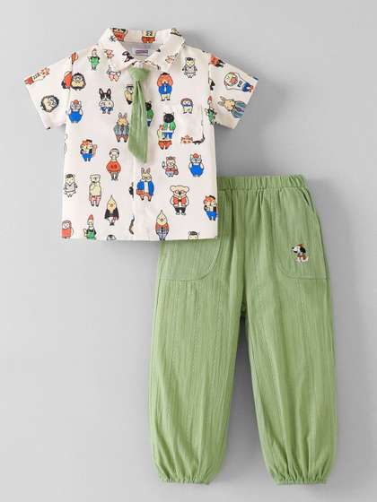 Hopscotch Boys Printed
                      Shirt with Pyjamas