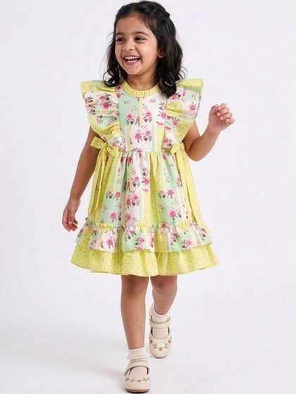 Hopscotch Floral Print Dress