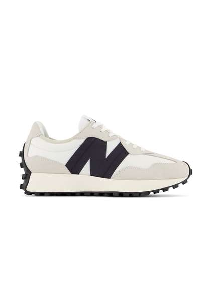 New Balance Men
                            Beige & Off-White Solid 327 Sneakers