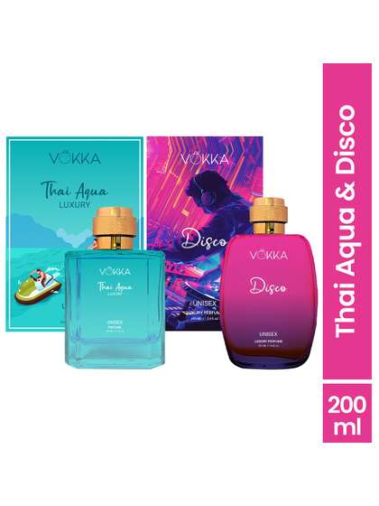 VOKKA Set Of 2
                          Thai Aqua & Disco Long-Lasting Perfumes -
                          100 ml Each