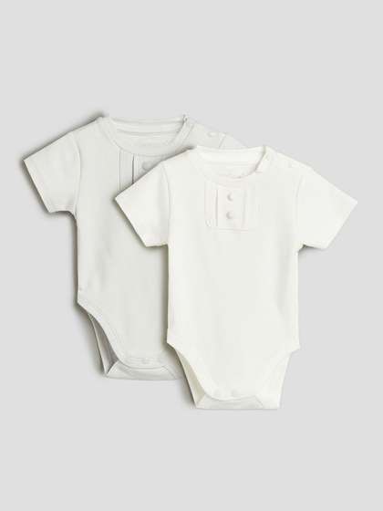 Giggles by Babyshop Pack
                    Of 2 Cotton Round Neck Bodysuit