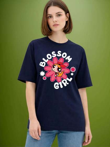 BELTLY Graphic
                          Printed Round Neck Cotton Oversized T-shirt