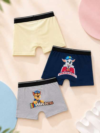 Button Bear Boys Pack of
                    3 Cotton Printed Trunks