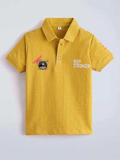 Hopscotch Boys Printed
                    Polo Collar T-shirt