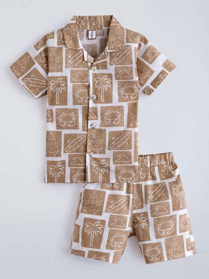 Hopscotch Boys Printed
                    Shirt with Shorts