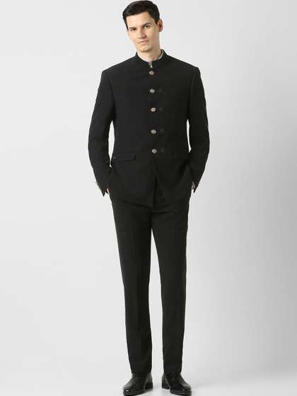 Peter England Elite
                        Self Design Mandarin Collar Slim Fit 2 Piece
                        Blazer and Trousers Suits