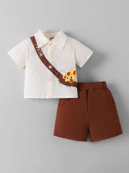Hopscotch Boys Printed
                    Shirt with Shorts