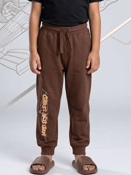 KiddoPanti Boys Regular
                    Fit Typography Joggers