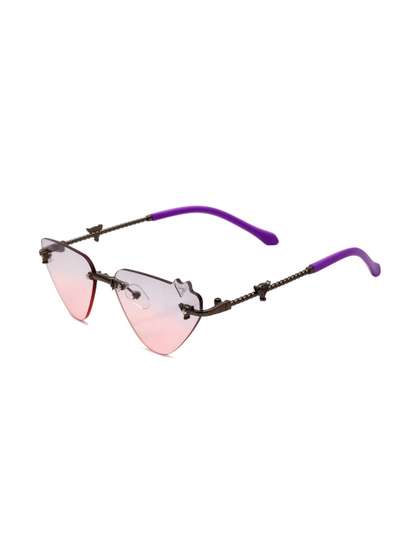SHOP FRENZY Unisex Kids
                    Purple Lens & Purple Cateye Sunglasses with