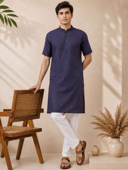 Anouk Mirage Men
                        Mandarin Collar Kurta